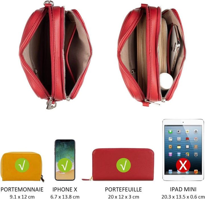 CRAZYCHIC - Damen Gesteppte Umhängetasche - Kleine Handtasche Kette Schultertasche - Frau Steppmuste