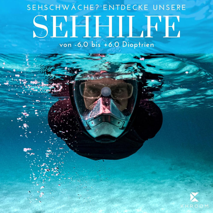 Khroom® von DEKRA® geprüfte CO2 sichere Schnorchelmaske Vollmaske | bekannt aus YouTube | Seaview X