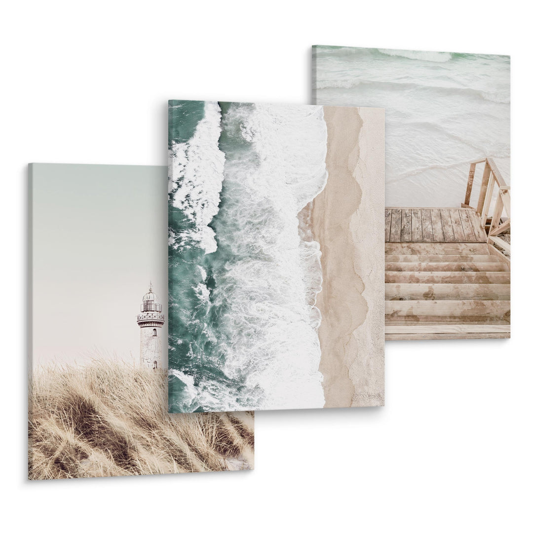 Muralo - Wandbilder Set - Leinwand Bilder Set Aufhängefertig - das Leinwandbilder Set - Bilder für W