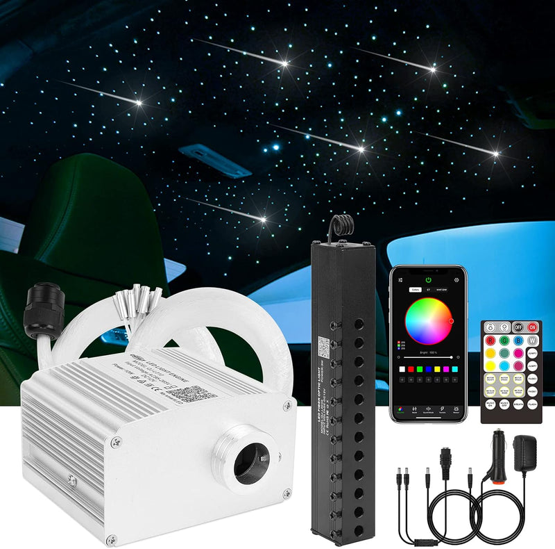 CHINLY Bluetooth 10W RGBW Twinkle LED Fiber Optic Star Deckenleuchten Kit APP/Fernbedienung 550pcs*0