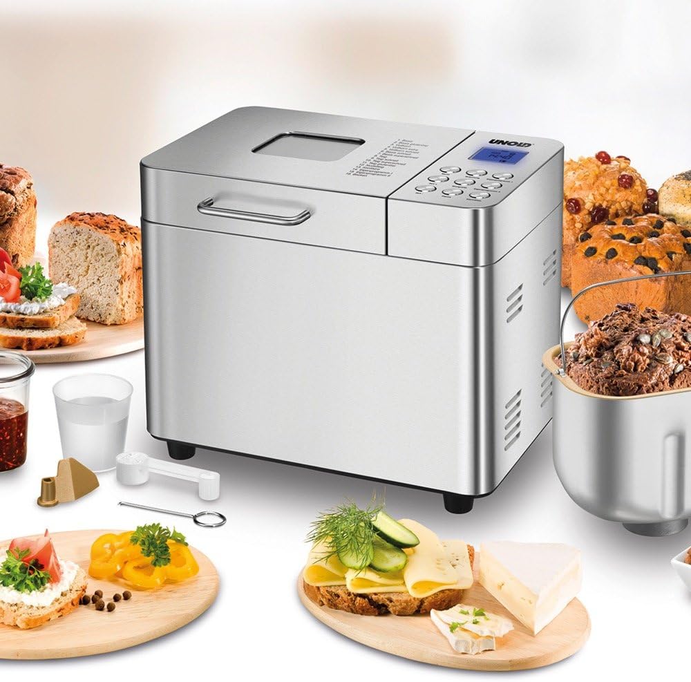 UNOLD Brotbackautomat Backmeister Edel, 550 W, 750-1000 g Brotgewicht, Keramik-Beschichtung, 68456,