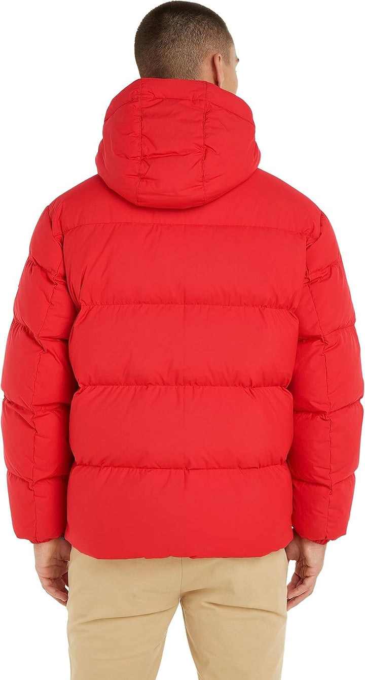 Tommy Jeans Herren Daunenjacke Essential Down Winter S Deep Crimson, S Deep Crimson