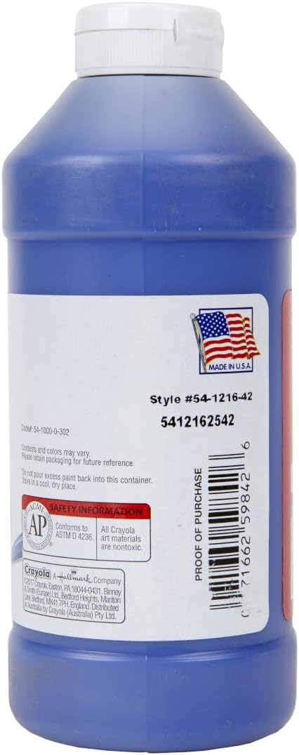 Crayola. 541216042 Premier Tempera Paint, Blue, 16 oz blau, blau