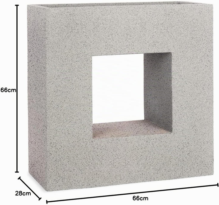 Pflanzwerk® Pflanzkübel Vista Granit Grau 66x66x28cm *Frostbeständiger Blumenkübel* *UV-Schutz* *Qua