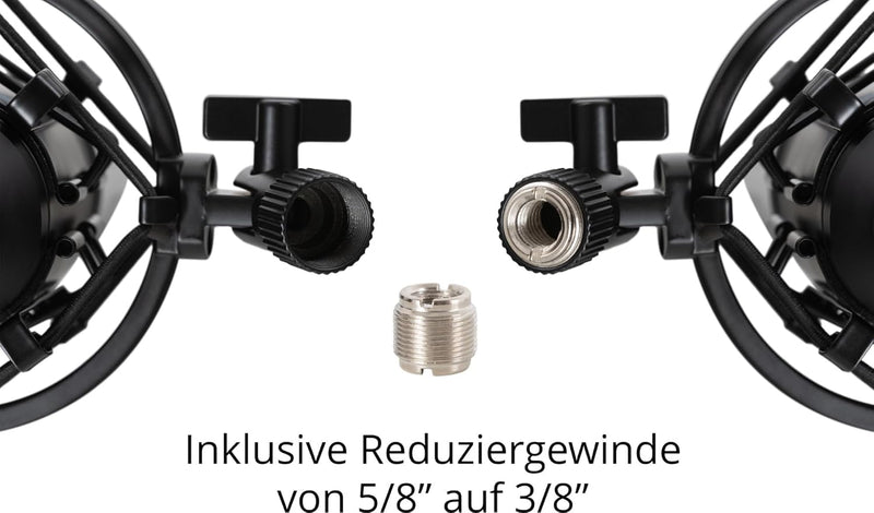 Pronomic CM-22 Studio Grossmembranmikrofon XLR-Kondensatormikrofon (mit Mikrofonspinne, Etui, Windsc