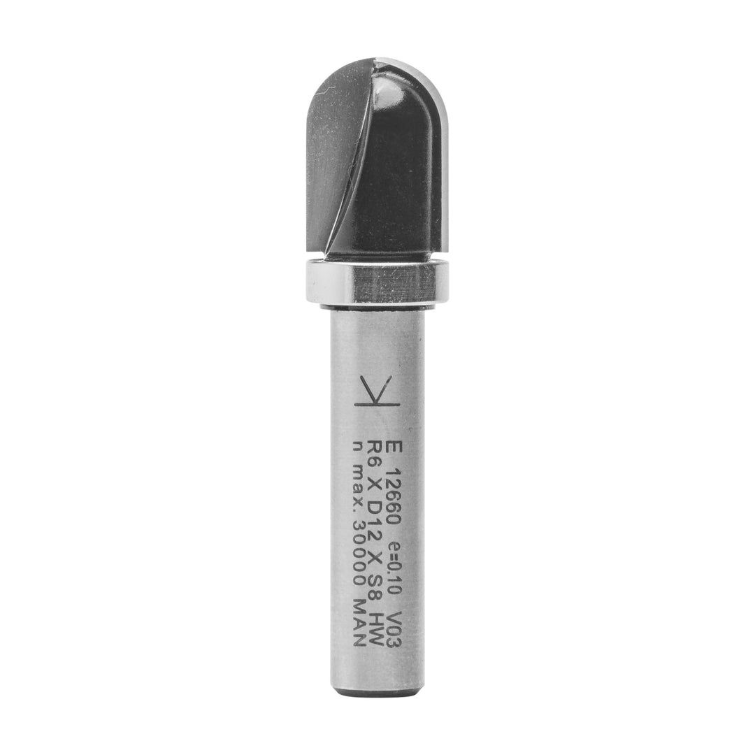 ENT 12660 Wasserrinnenfräser HW, Schaft (S) 8 mm, Durchmesser (D) 12 mm, NL 16 mm, R 6 mm, SL 32 mm,