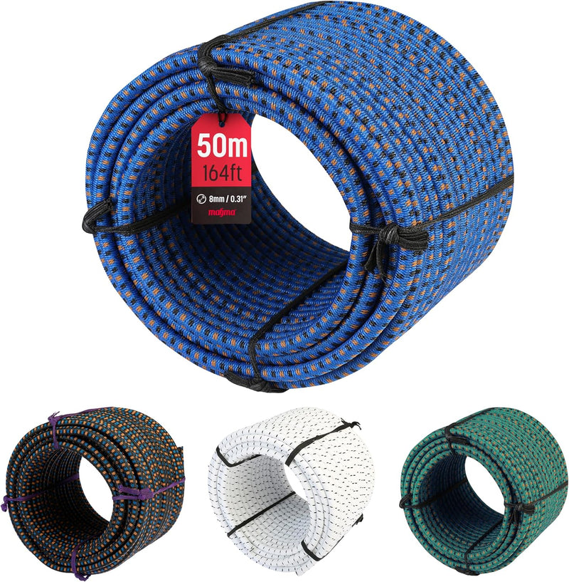 MAGMA Elastisches Seil Bungee-Seil für Schwimmbadabdeckungen 8mm, 50m. Gummiseil für Schwimmbad, Ang