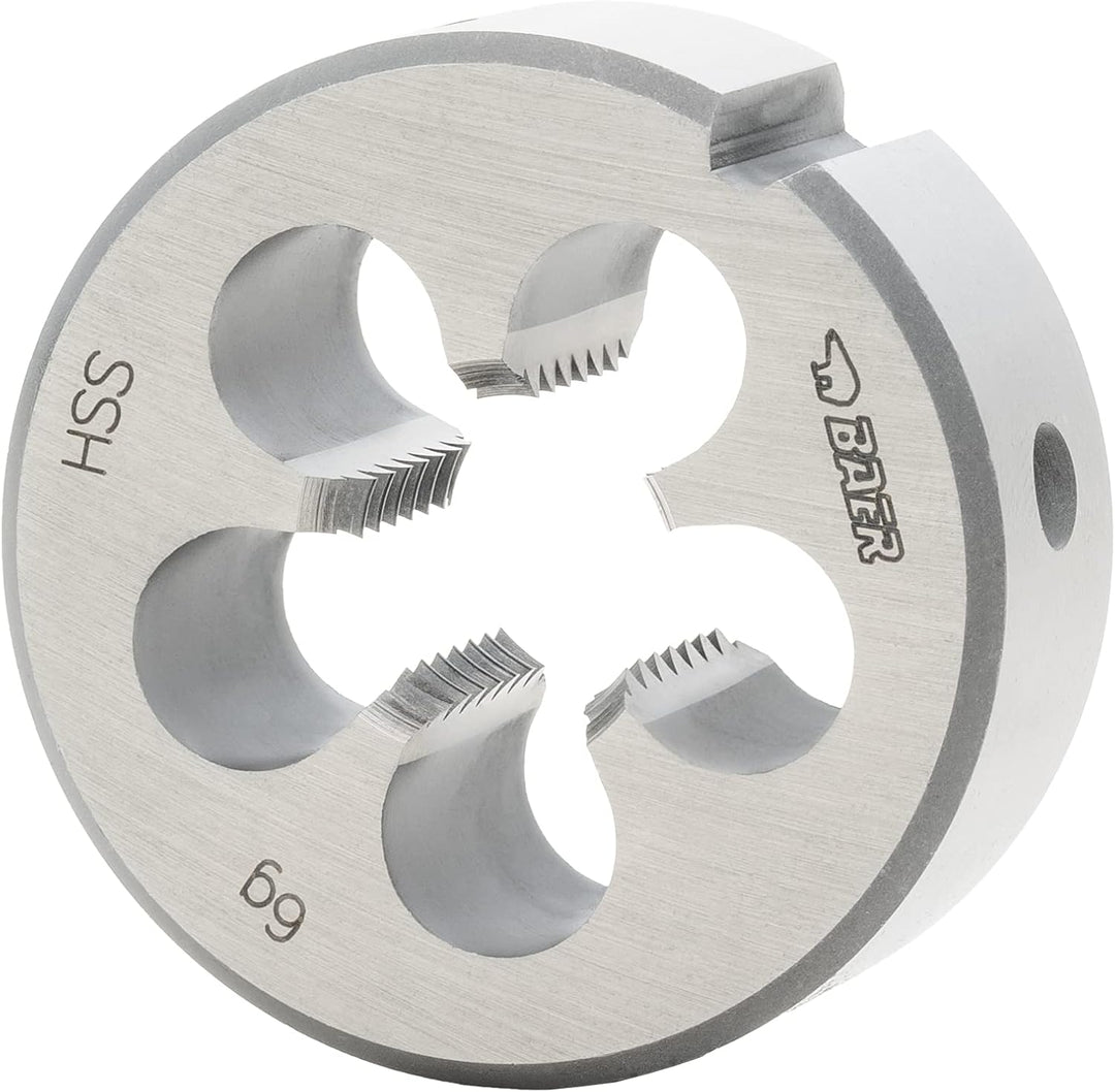 Baercoil BAER Gewindeschneider Set HSS: Schneideisen Rund: M3-12 - Schneideisen Satz - Gewindeschnei