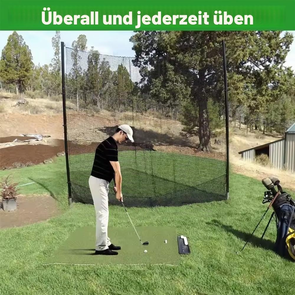 NEWFUN Golfnetz, Golf-Netz aus schwarzem Polyester, tragbares Golfschläger-Netz für Golfschläger, Tr