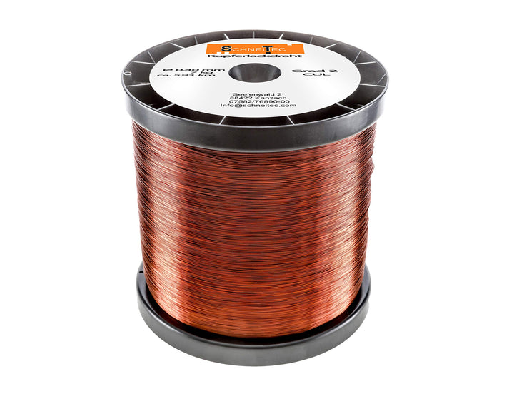 Kupferlackdraht W210 Ø 0,40 mm 7 kg CU Lackdraht Grad 2 CUL Kupferdraht Gewicht 7 Kilogramm Durchmes