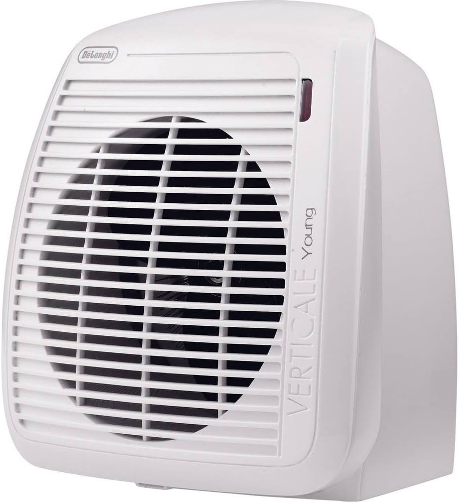 De'Longhi Verticale Young HVY1020 WH Heizlüfter, Anti-Frost-Funktion, Sicherheitsthermostat, IP21-Tr