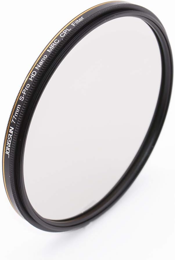 JONGSUN Polfilter 77mm, Zirkularer Polarisationsfilter, S-Pro HD Nano MRC16, 16-Schichten Mehrlagenb