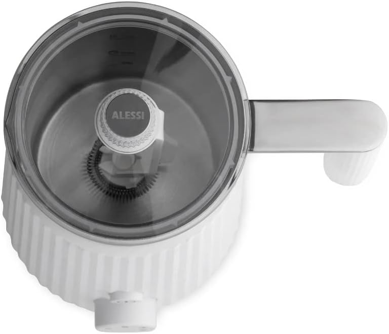 Alessi MDL13 B/UK Multifunktionaler Induktions-Milchaufschäumer, Kunststoff Edelstahl, Schwarz, Schw