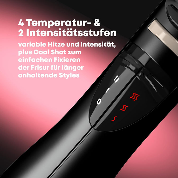 Revamp Progloss Airstyle 6-in-1-Heiss-Multi-Styler-Air-Bürste, Schwarz Airstyle + 6 Attachments, Air