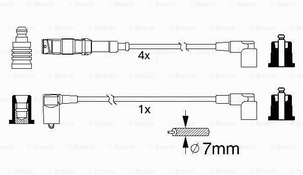 Bosch 0986356333 - Zündleitung - 1 Stück