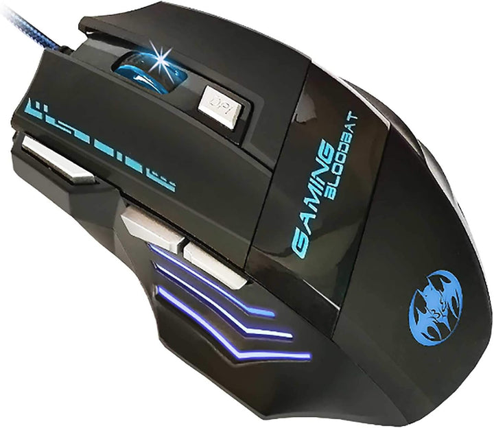 ELLENNE GM02 Professionelle Gaming-Maus, 6800 dpi, 7 Tasten, USB, LED, RGB