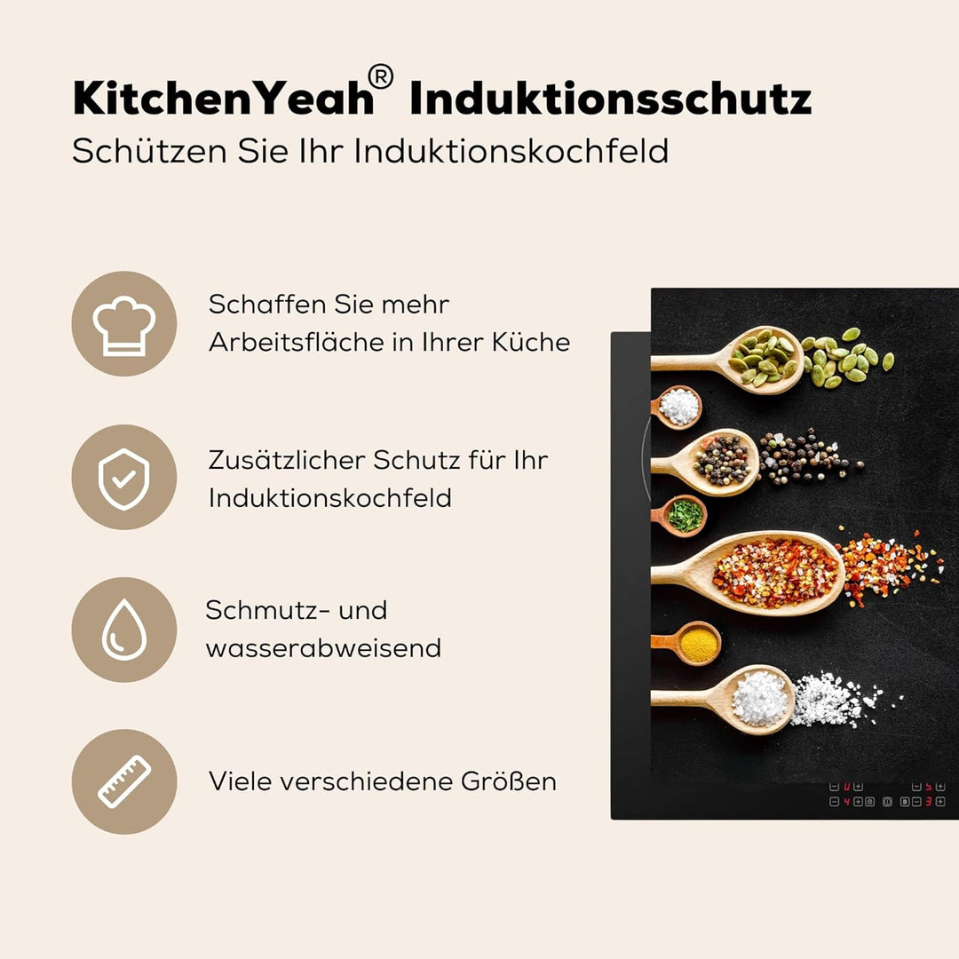 KitchenYeah© Herdabdeckplatte Einteilig Ceranfeld Abdeckplatte Küche Ceranfeldabdeckung Anti Rutsch