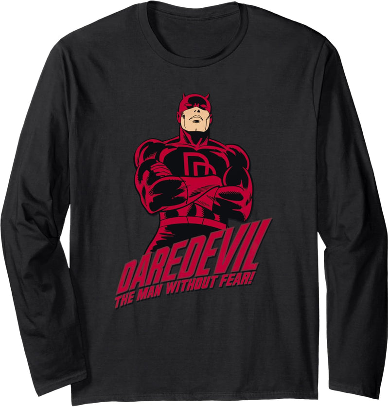 Marvel Daredevil The Man Without Fear Standing Comic Langarmshirt