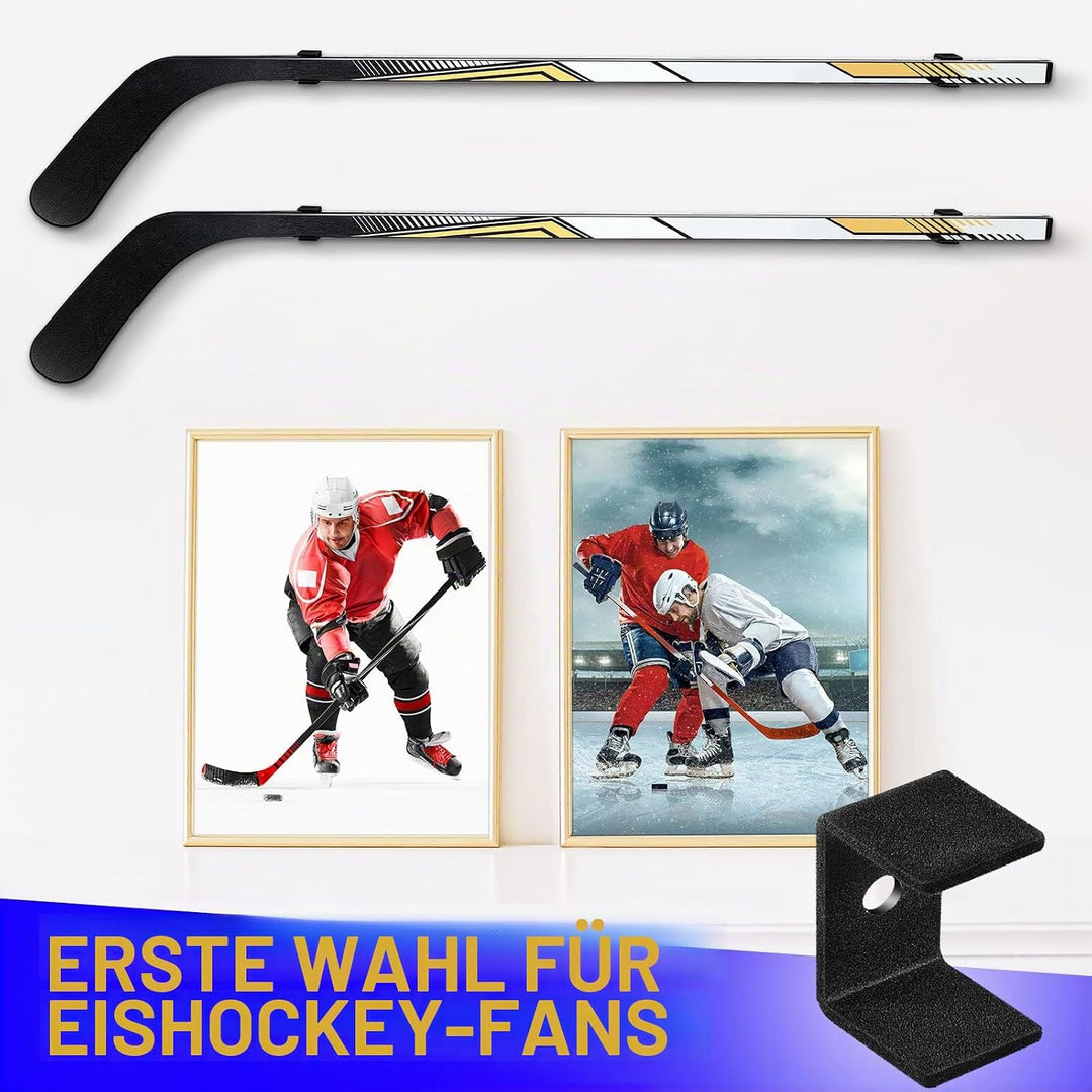 6 Stück Hockeyschlägerhalter schwarz Hockeyschläger Display Aufhänger Eishockeyschläger Wandhalterun