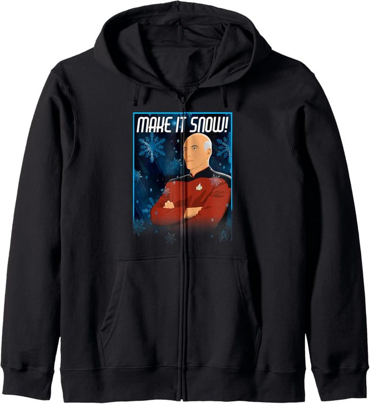 Star Trek: The Next Generation Captain Picard Make It Snow Kapuzenjacke