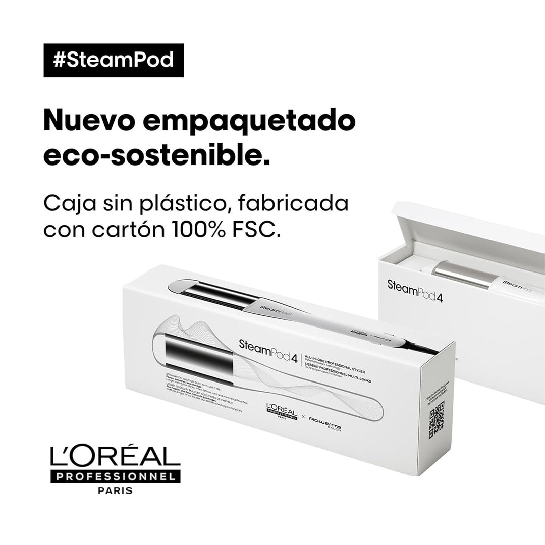L'Oréal Professionnel SteamPod 4, All-in-One-Dampfstyler, Professionelles Glätteisen mit Dampftechno