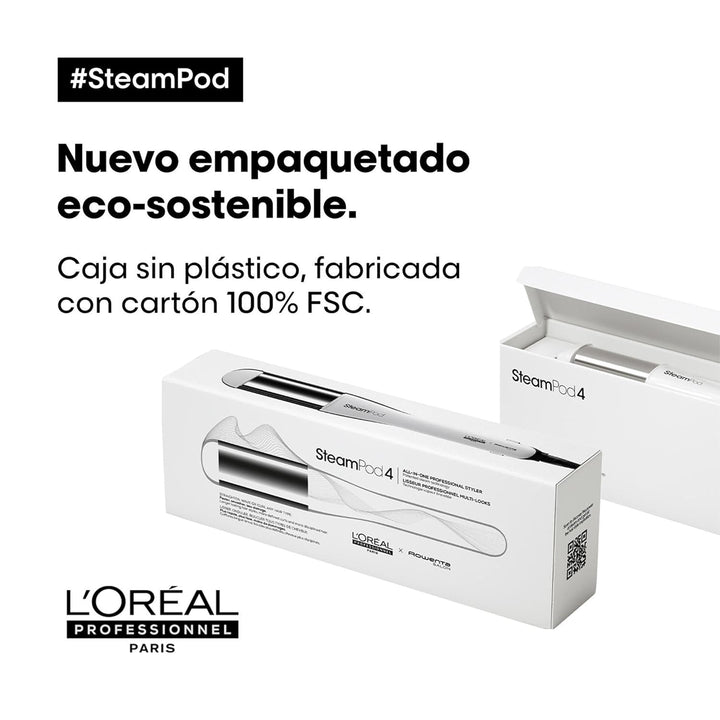 L'Oréal Professionnel SteamPod 4, All-in-One-Dampfstyler, Professionelles Glätteisen mit Dampftechno