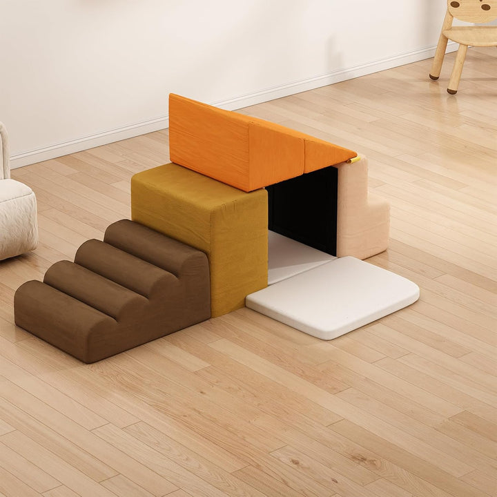 BanaSuper 6 STK Gross Schaumstoff Bausteine für Kinder, XXL Softbausteine Baby zum Klettern, Montess