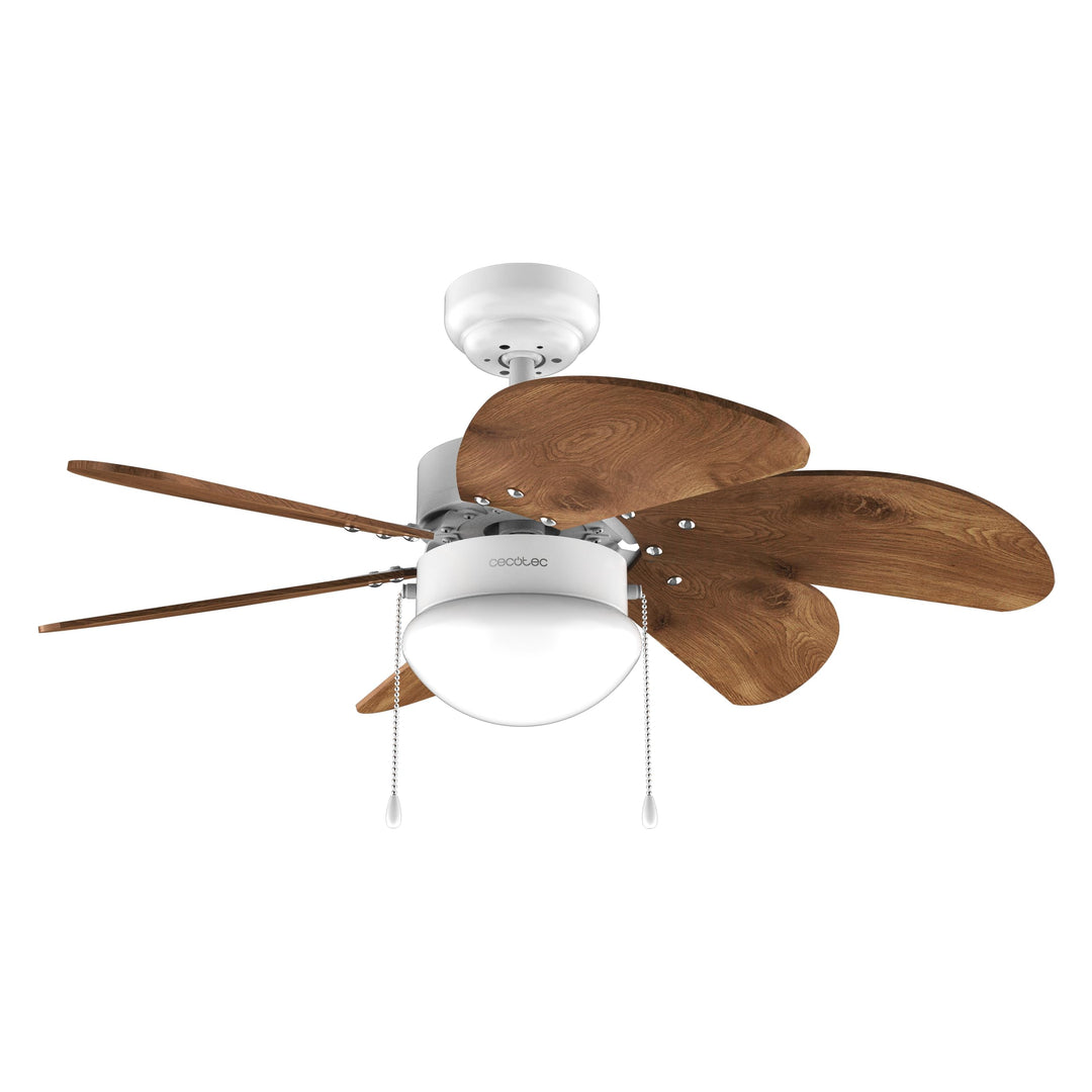 Cecotec Deckenventilator mit Licht EnergySilence Aero 365 Weiss&amp;Holz 50W, Durchmesser 36" (92cm), 3