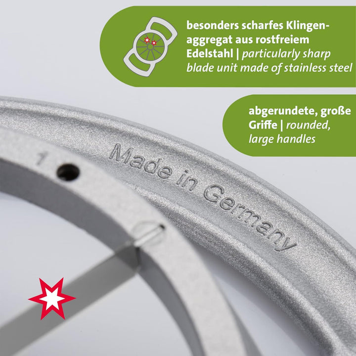 Westmark Apfel- und Birnenteiler-Set, 2 tlg., Apfel- u. Birnenteiler + Sparschäler, Rostfreier Edels