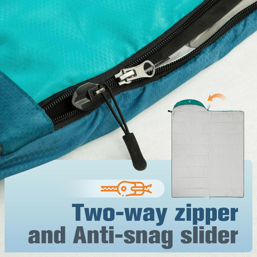 Forceatt Schlafsack Winter, -5°-20 Grad Schlafsack Outdoor für 3-4 Jahreszeiten, Leichtgewichtig und