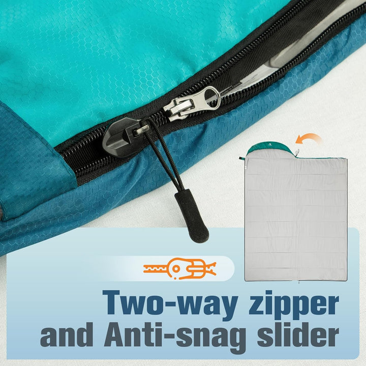 Forceatt Schlafsack Winter, -5°-20 Grad Schlafsack Outdoor für 3-4 Jahreszeiten, Leichtgewichtig und