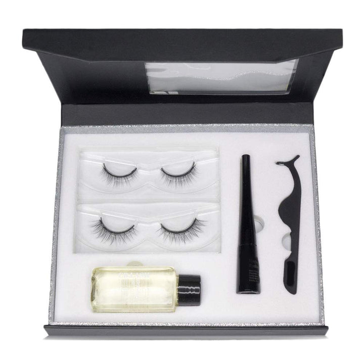 CB Lash Luxury Collection 2 Paar Premium Magnet Wimpern und wasserfester Magnet Eyeliner, inkl. Rein