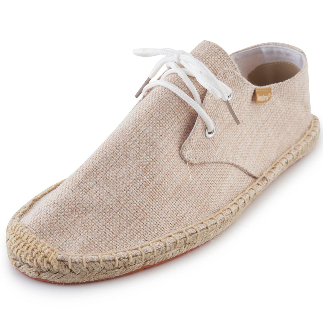Alexis Leroy Lace Up Herren Espadrilles, 41 EU Aprikose 22ss