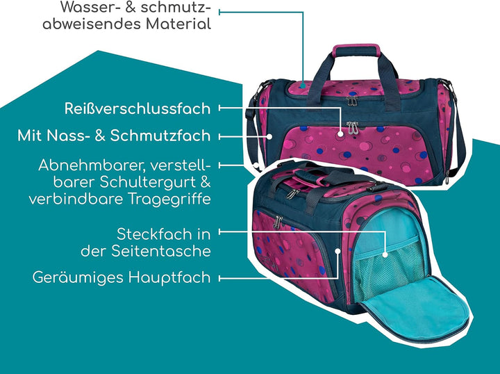 Neoxx - Move Sporttasche - 25L, grosses Hauptfach, Nassfach, 2 Tragegriffe, Verstellbarer Schultergu