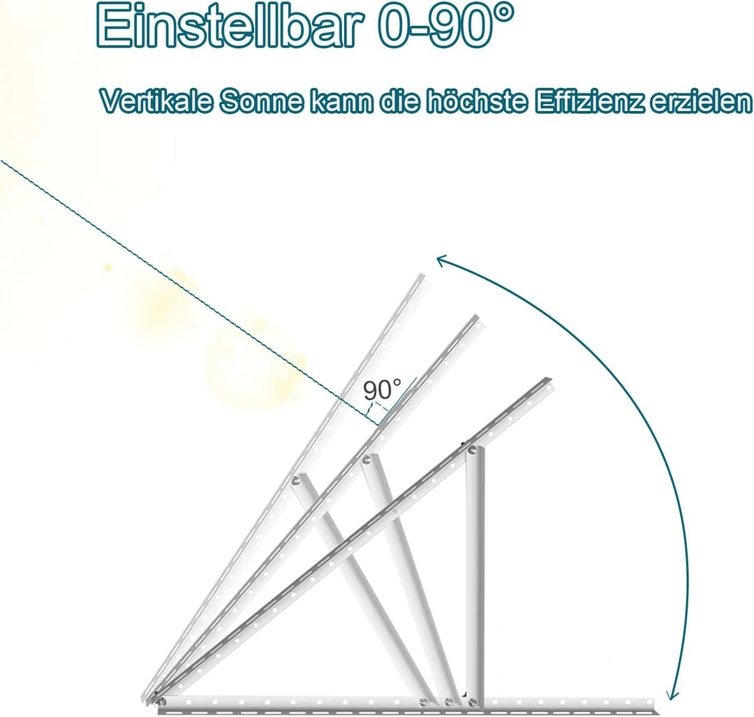 Sorlpv Solarmodul Halterung Balkonkraftwerk 1140mm, Dachhalterung Solarpanel Halterung 400w-800w, Un
