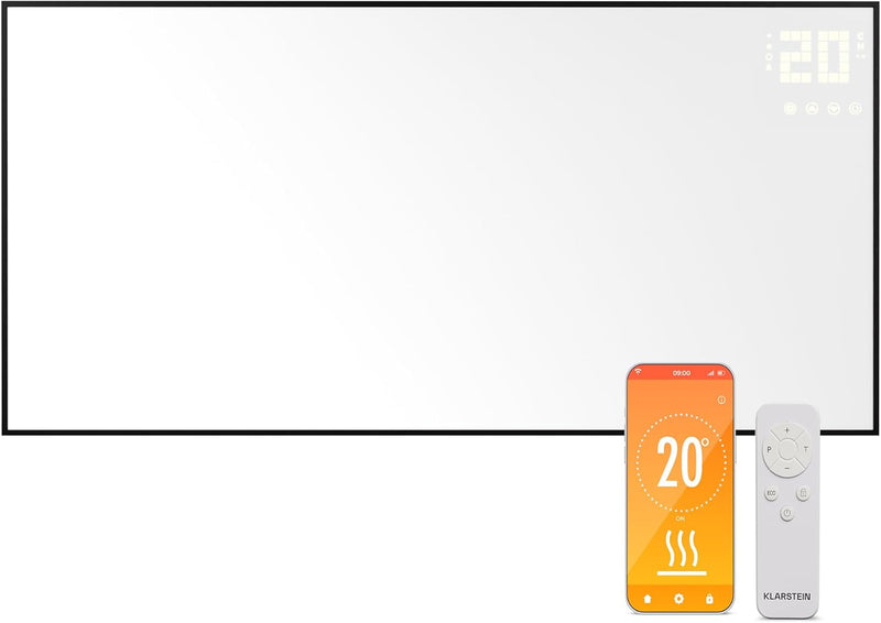 Klarstein Infrarotheizung mit Thermostat, 770W Elektroheizung, Smart Home Bild-Infrarotheizung zur W