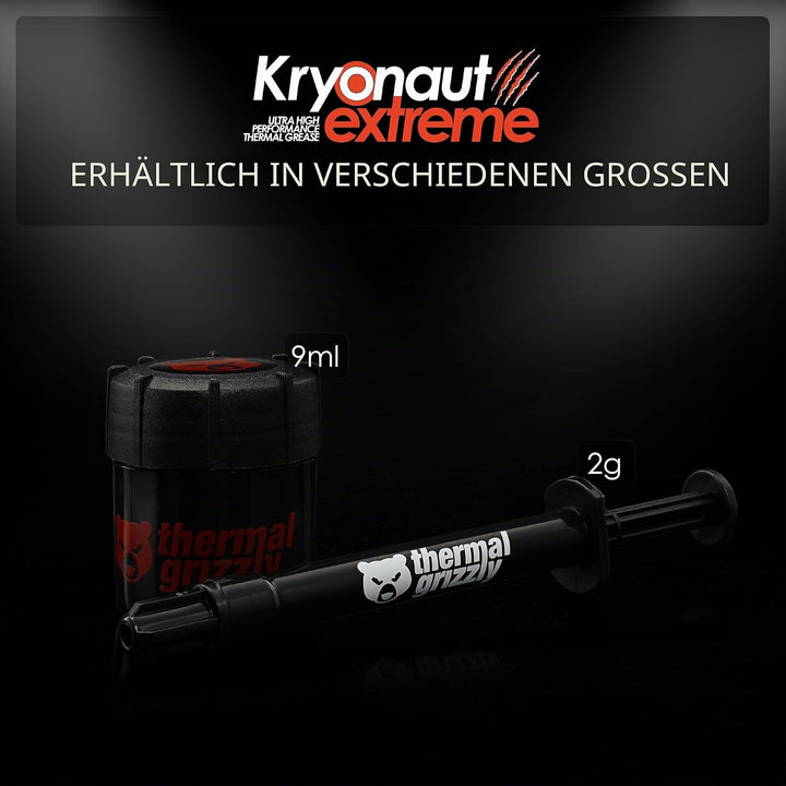 Thermal Grizzly - Kryonaut extreme - 2 Gramm - Extrem Hochleistungsfähige Wärmeleitpaste - Für Maxim