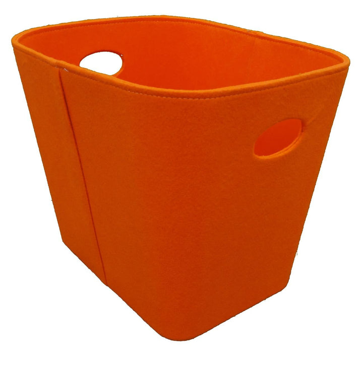 Holzkorb aus Filz orange Filzkorb von elda BUTIKEN Kaminholz Brennholz Filz Korb