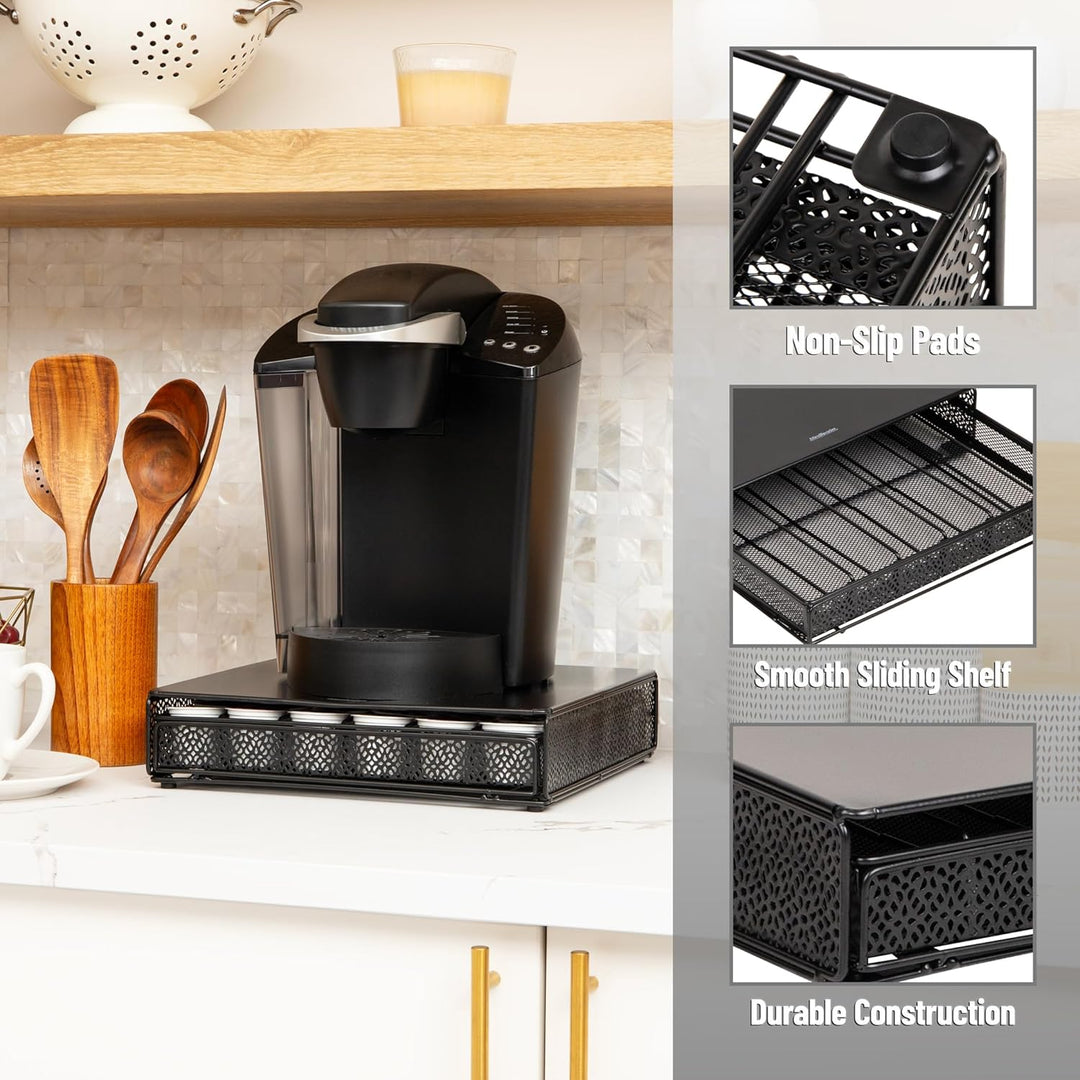 Mind Reader Network Collection, Single Serve Coffee Pod Drawer, 36 Coffee Pod Capacity, Coffee Machi