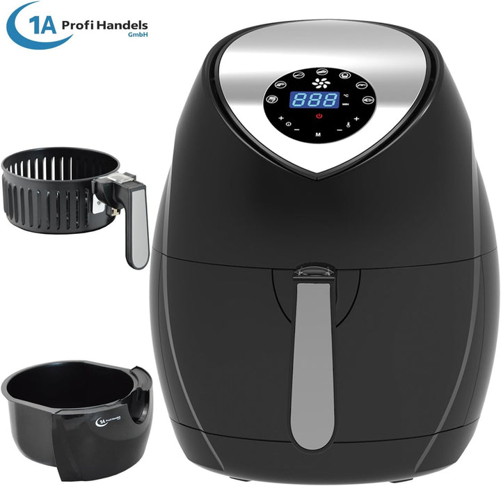 FRITTEUSE OHNE FETT HEISSLUFT-FRITTEUSE DIGITAL MULTI FRITTEUSE HEISSLUFT ECO-AIR-PROFI DC-1400W-1 w