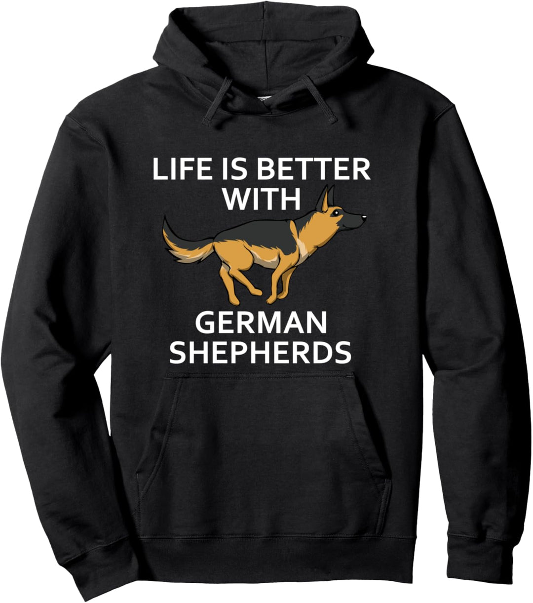 Leben mit Deutschem Schäferhund Spruch Hund Pullover Hoodie