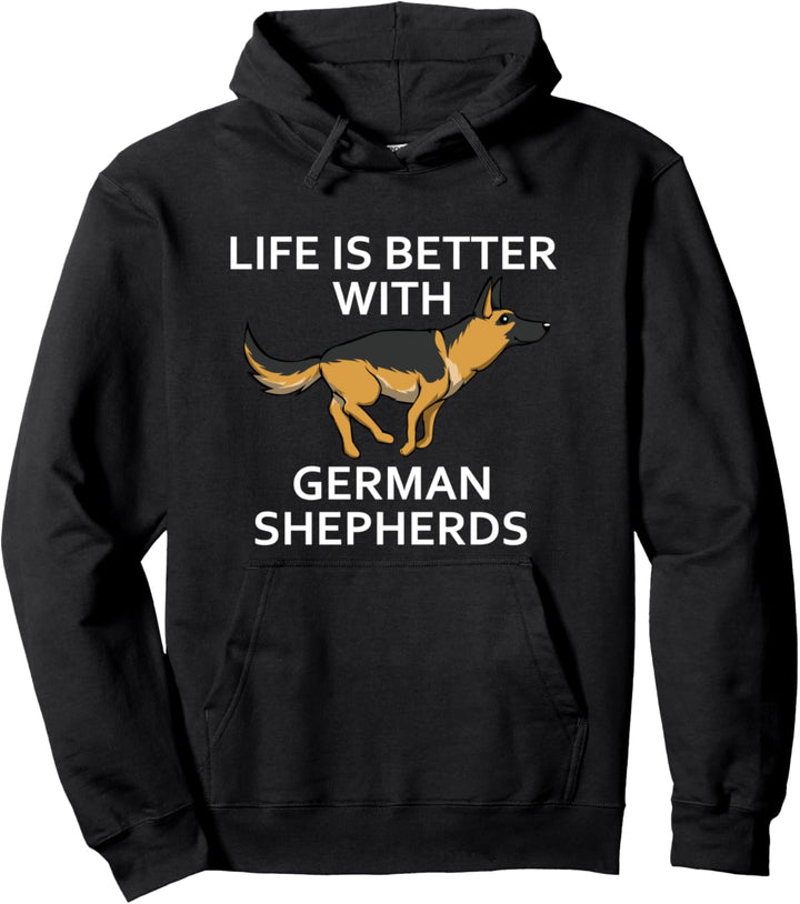 Leben mit Deutschem Schäferhund Spruch Hund Pullover Hoodie