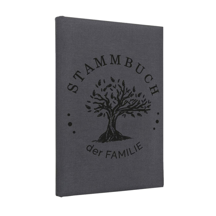 Hochzeitideal, Stammbuch der Familie Serie Boho Leinen dunkelgrau (Motiv2)