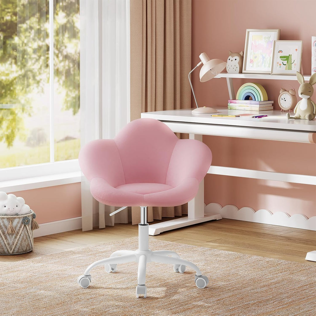 WOLTU Kinder Schreibtischstuhl, Schminktisch Stuhl, Bürostuhl, ergonomisch, höhenverstellbar, Samt,
