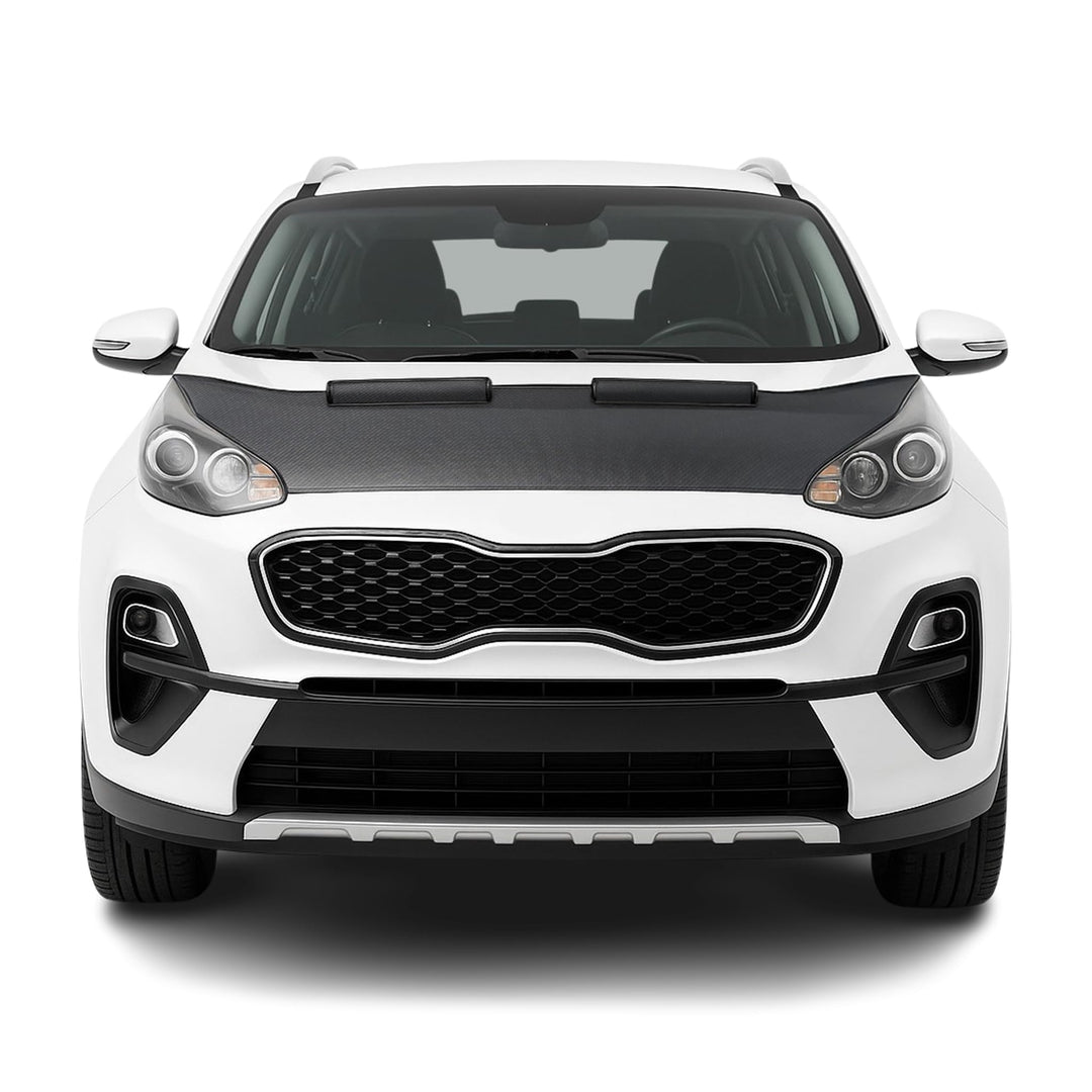 OMAC Haubenbra Steinschlagschutz Bonnet Bra kompatibel mit Kia Sportage QL 2017-21 Carbon Halb Carbo