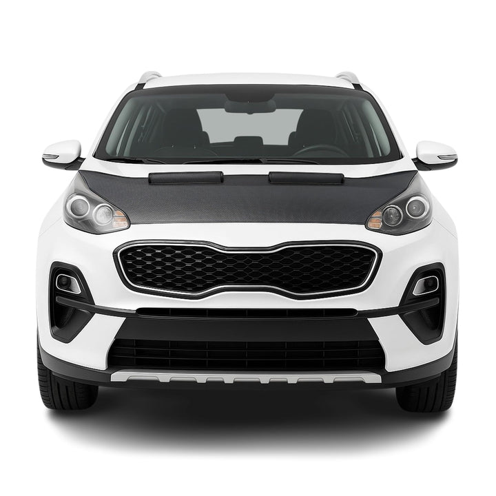 OMAC Haubenbra Steinschlagschutz Bonnet Bra kompatibel mit Kia Sportage QL 2017-21 Carbon Halb Carbo