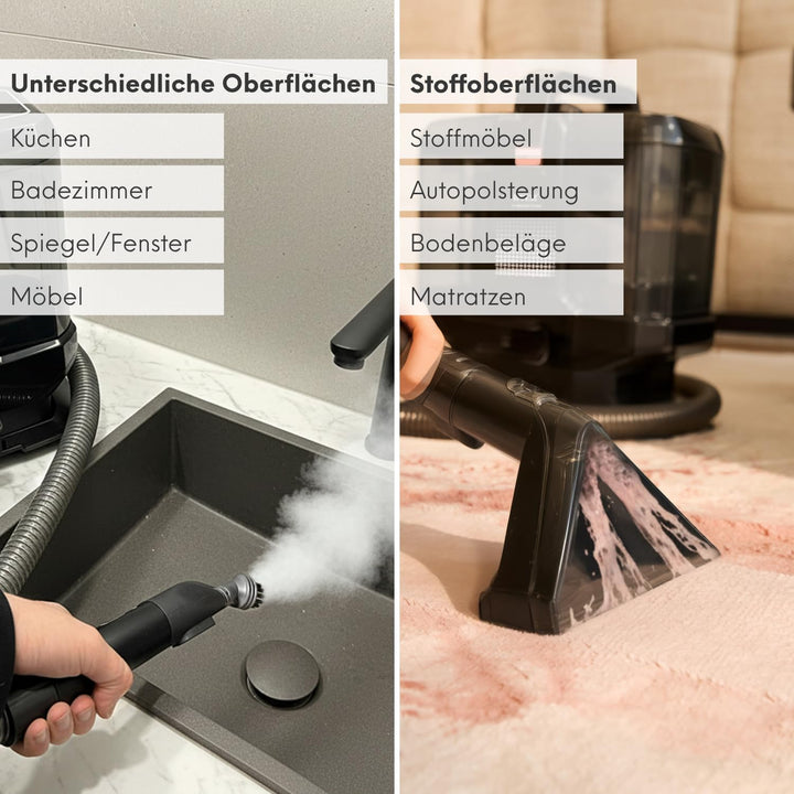Media Evolution Polsterreiniger Gerät und Nassauger - Teppichreiniger und Dampfreiniger - Fleckenrei