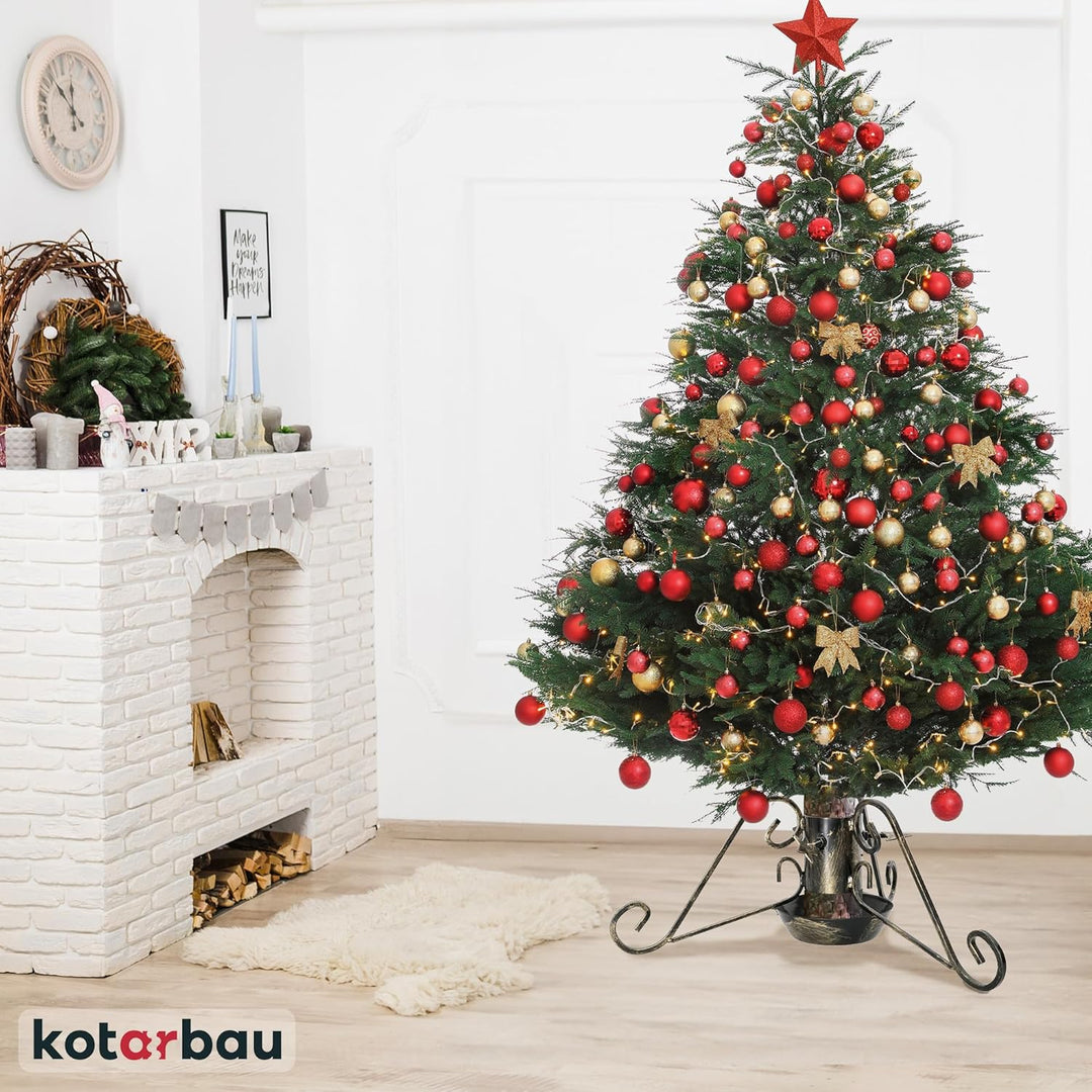 KOTARBAU® Weihnachtsbaumständer mit Wassertank ⌀ 100 mm Christbaumständer Schwarz mit Wasserbehälter