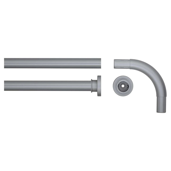 Sealskin Winkel Duschvorhangstange, Aluminium, Farbe: Chrom matt, Durchmesser 28 mm, 90 x 90 cm Chro