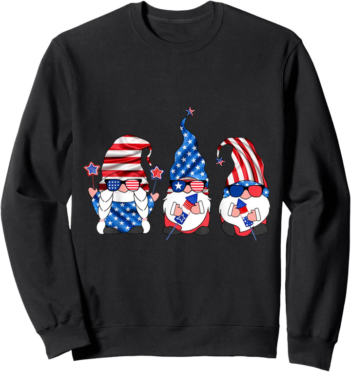 4. Juli Feier Patriotische Amerikanische Gnome-Sonnenbrille Sweatshirt